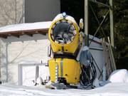 Sneeuwkanon bij de Bleamlalm