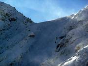 Extreme rotsspleet bij Chopok Noord