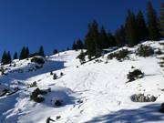 Diepsneeuw in het bovenste gedeelte