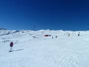 Uitzicht over de snowparks bij Crap Sogn Gion