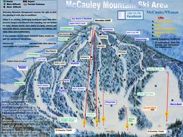 Pistekaart McCauly Mountain