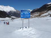 bewegwijzering in het dalgebied