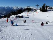 Uitzicht op de gemakkelijke piste bij de Ötzilift