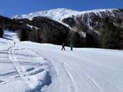Vlakke piste in het meestal sportieve bovenste gedeelte