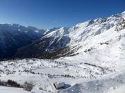 Uitzicht over het skigebied Pejo