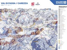 Pistekaart Catinaccio/Ciampedie – Vigo di Fassa/Pera di Fassa