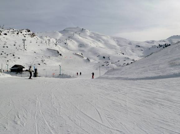 Afdalingen op boomloze hellingen