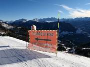 Let op: zwarte piste