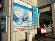 Modern informatiebord bij de kassa's