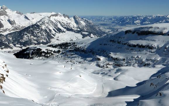 Hoogste skigebied in het kanton St. Gallen – skigebied Chäserrugg – Unterwasser/Alt St. Johann (Toggenburg)