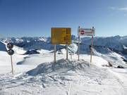 Informatiebord bij een splitsing