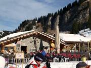 Typische hut in het skigebied Les Portes du Soleil