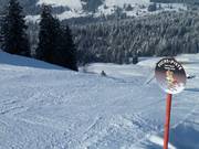 Steile instap op de Fuchs-piste