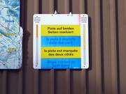 De pistes worden aan beide zijden gemarkeerd.