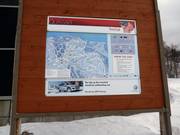 Pistebord in het skigebied