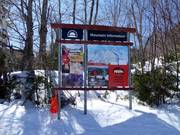 Pistekaart in het skigebied