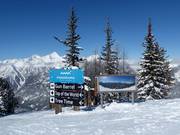 Pistebewegwijzering in het skigebied van Panorama