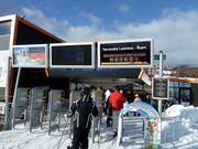 Digitale informatie bij het begin van het skigebied Tatranská Lomnica