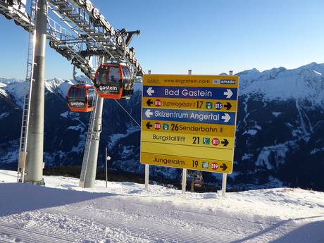 Goldberggroep: oriëntatie in skigebieden – Oriëntatie Bad Gastein/Bad Hofgastein – Schlossalm/Angertal/Stubnerkogel