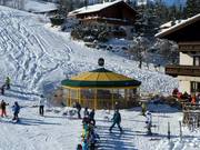 Après-ski sneeuwbar bij de Dolomitenhof