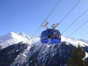 Galzigbahn - 24-persoons Funitel - windvaste gondel met twee parallelle kabels ver uit elkaar