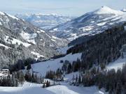 Uitzicht op Adelboden vanaf het skigebied