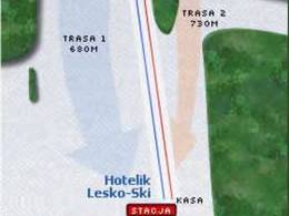Pistekaart Lesko-Ski – Weremień