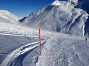 Zeer goede pisteafzettingen