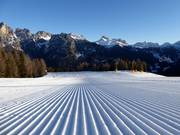 Eersteklas pistepreparatie in het skigebied Civetta