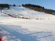 Uitzicht over de pistes van Harenda