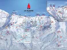 Pistekaart La Plagne (Paradiski)