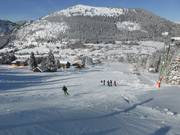 Gemakkelijke piste Idealhang bij de sleeplift