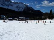 Skilessen op de piste Golf bij de Karerpas