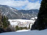 Uitzicht op de accommodaties in Hinterthiersee