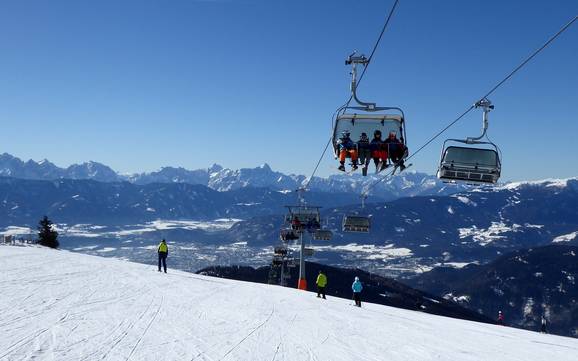 Grootste hoogteverschil in de Grande Région Klagenfurt-Villach – skigebied Gerlitzen