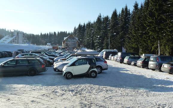regio Ústí: bereikbaarheid van en parkeermogelijkheden bij de skigebieden – Bereikbaarheid, parkeren Keilberg (Klínovec)