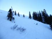Diepsneeuwterrein bij de Roßkopf