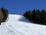 Uitzicht op de moeilijke piste Falzeben II