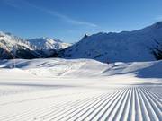 Vers geprepareerde pistes op de Riedkopf