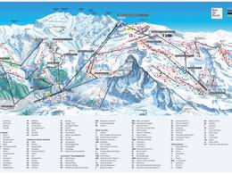 Pistekaart Zermatt/Breuil-Cervinia/Valtournenche – Matterhorn