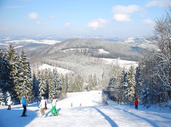 Startpunt van de bovenste helling