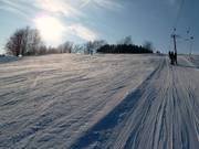 Piste direct naast de sleeplift