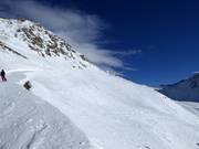 Onbeveiligde freeridehellingen bij de Leppleskofelbahn