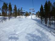 Freeridepiste onder de zespersoons stoeltjeslift