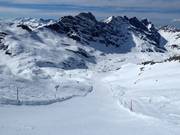 Moeilijke piste Erika aan de Laubersgrat