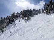 Uitdagend terrein bij de Powderhorn Cirque