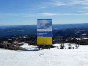 Pistekaart en bewegwijzering in het skigebied Norefjell