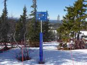 Pistebewegwijzering in het skigebied Norefjell