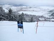 Start van de zware afdaling Yeti