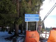 Pistebewegwijzering in het skigebied bij Rosskopf